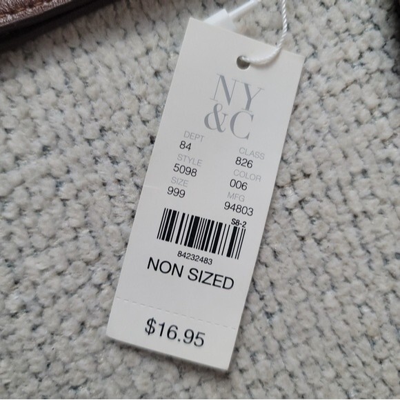 NY&C Wristlet Wallet Brown and black faux leather - NWT - Picture 11 of 12